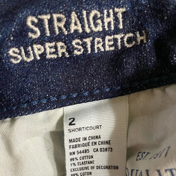 American Eagle SZ 2 Mid Rise Straight Leg Super Stretch Jeans Vintage Dark Wash - Picture 7 of 9